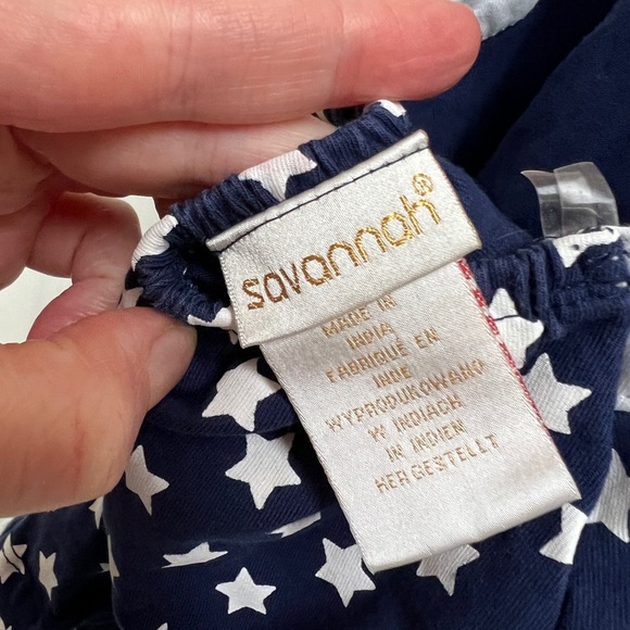 Savannah 18M Patriotic Red White and Blue Star Halter Blouse Top - Picture 6 of 6